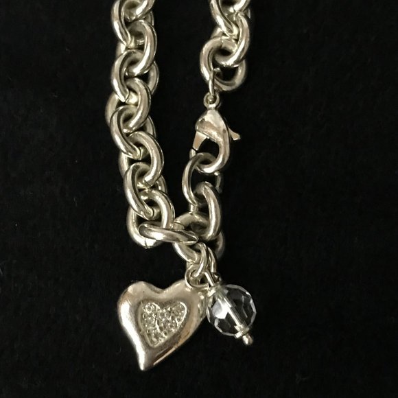 Silver Tone Hoop Earring & Bracelet Set - Picture 4 of 10